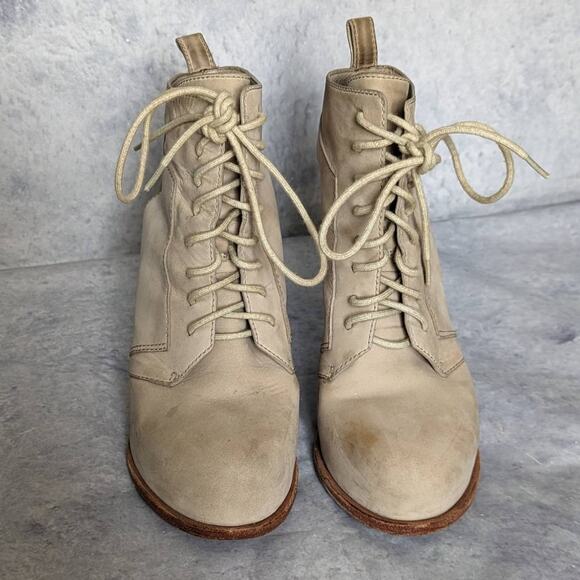 Alexander Wang Dakota Cut Out Lace Up Booties in Cement, Size 38 - Picture 4 of 10